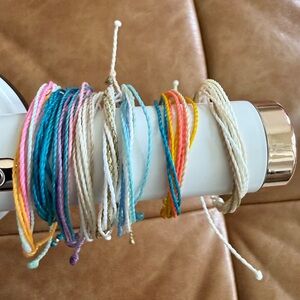 8 Pura Vida Bracelets & Rose Empathy Necklace